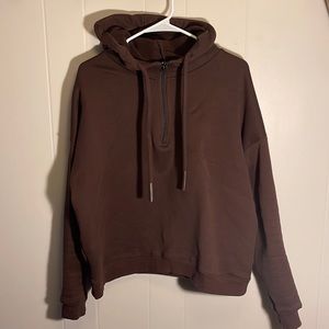 Yeezy Brown Quarter Zip Hoodie Sweatshirt Season 1 Kanye